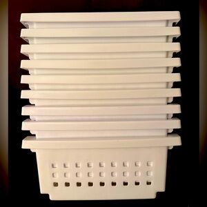 COPY - Sterilite Small White Storage Basket Set of 9